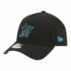 Miami Marlins Youth 9FORTY A-Frame Adjustable Hat - Black | New Era