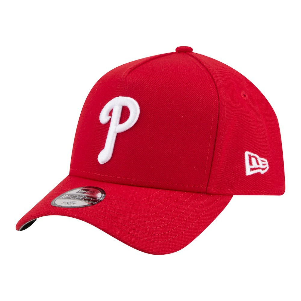 Philadelphia Phillies Youth 9FORTY A-Frame Adjustable Hat - Red | New Era