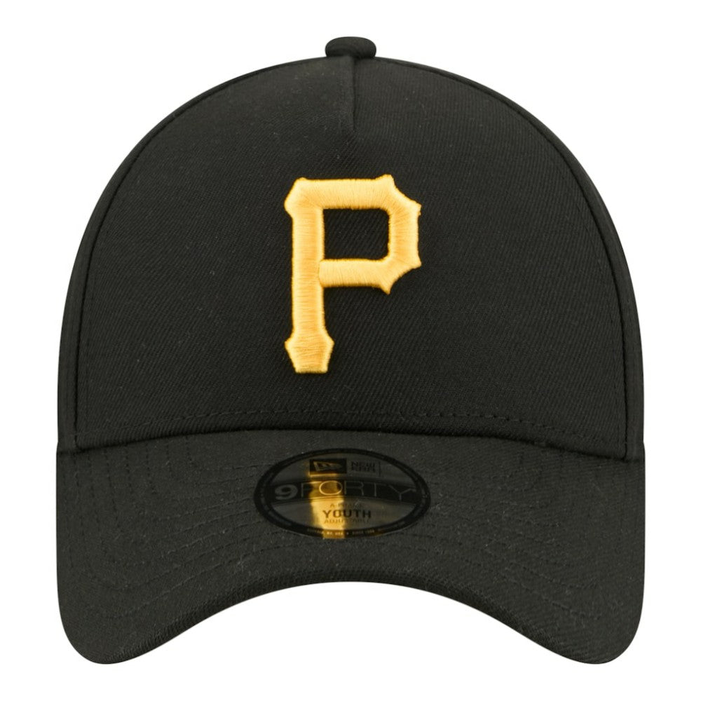 Pittsburgh Pirates Youth 9FORTY A-Frame Adjustable Hat - Black | New Era