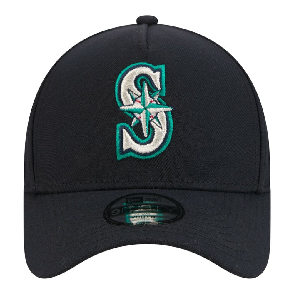 Seattle Mariners Youth 9FORTY A-Frame Adjustable Hat - Navy | New Era