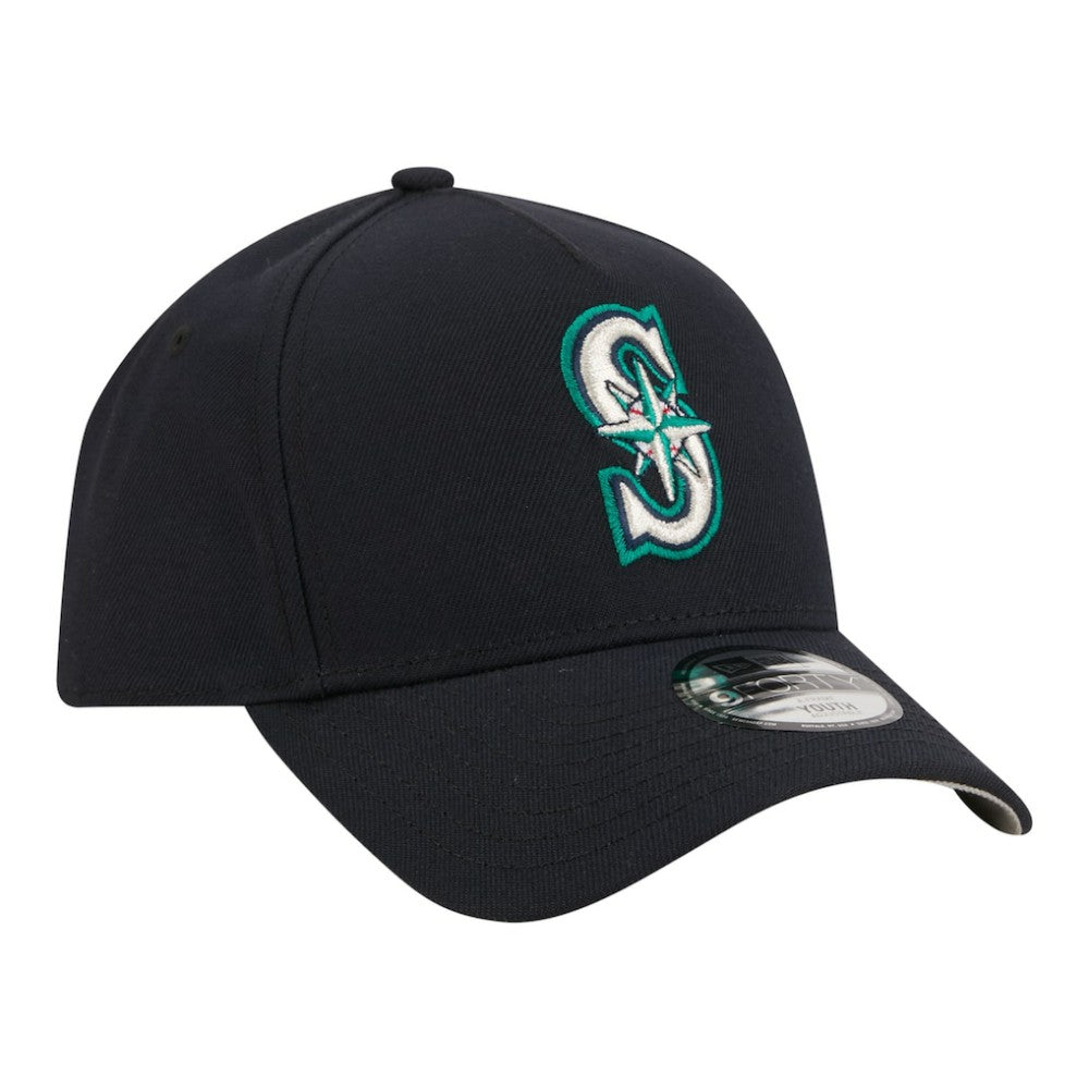 Seattle Mariners Youth 9FORTY A-Frame Adjustable Hat - Navy | New Era