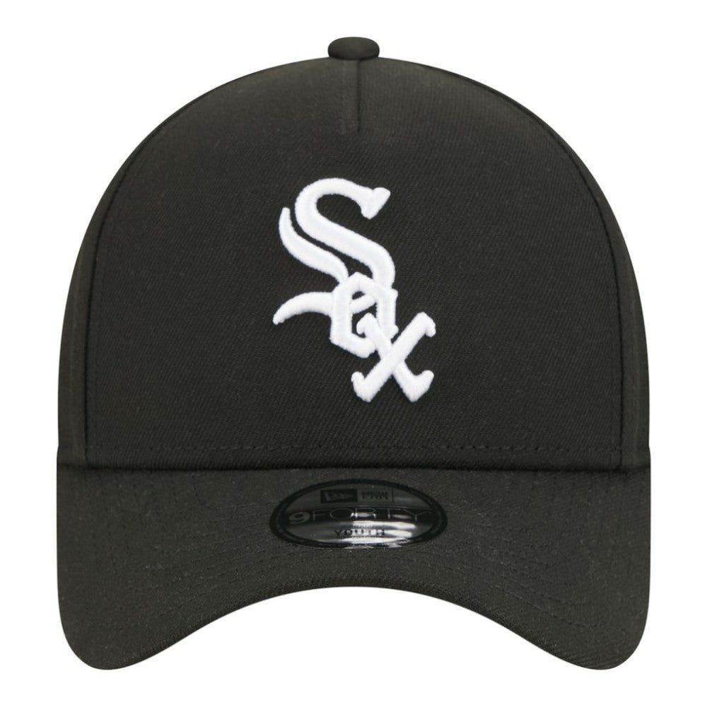 Chicago White Sox Youth 9FORTY A-Frame Adjustable Hat - Black | New Era