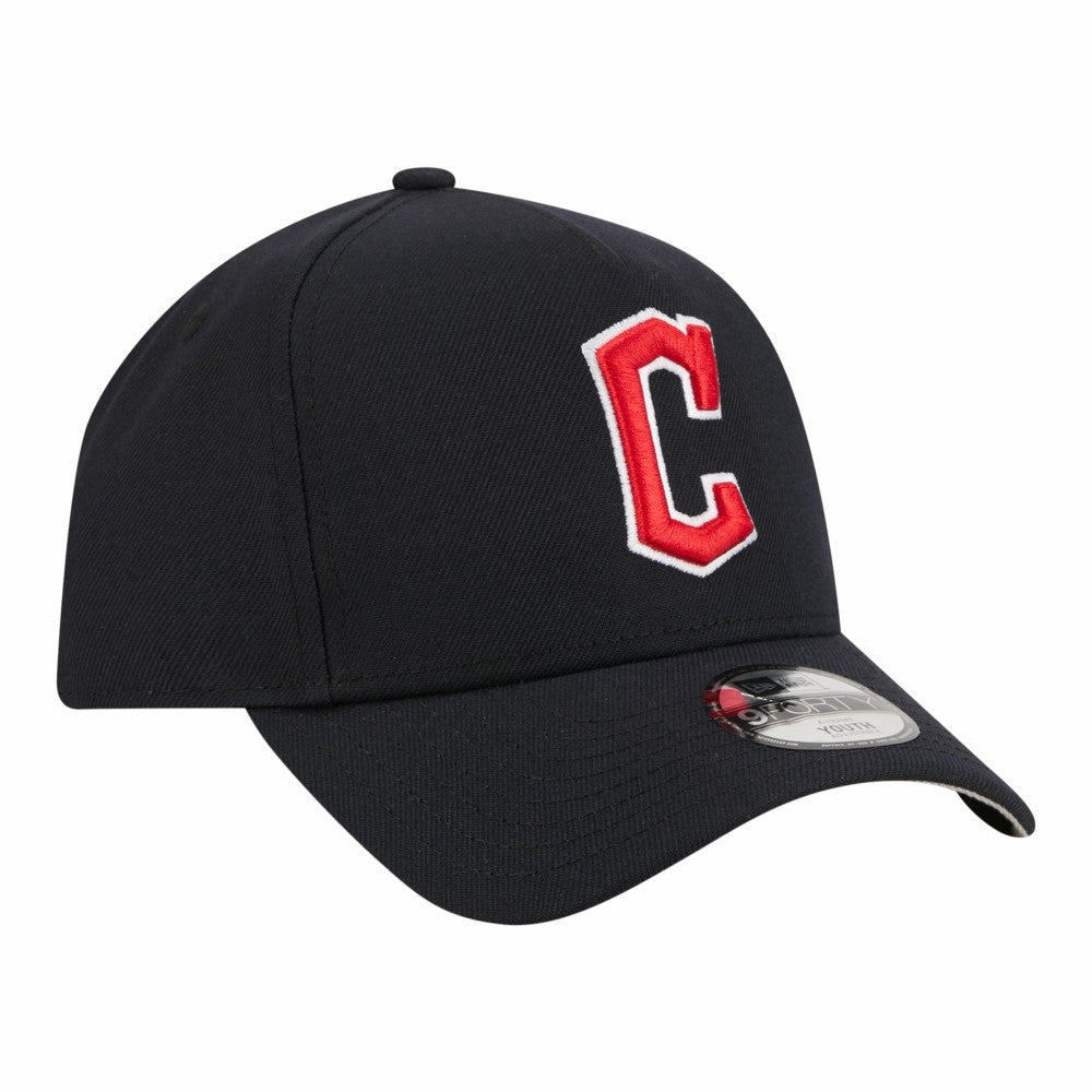 Cleveland Guardians Youth 9FORTY A-Frame Adjustable Hat - Navy | New Era