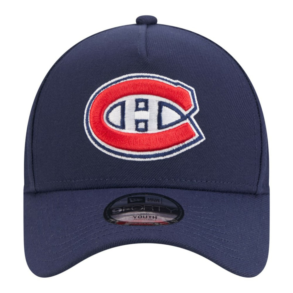 Montreal Canadiens New Era Youth 9FORTY A-Frame Adjustable Hat