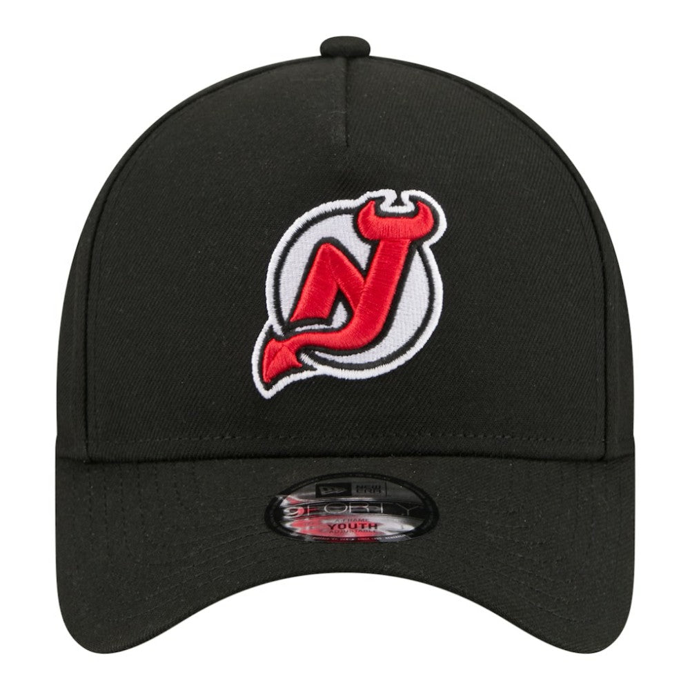 New Jersey Devils New Era Youth 9FORTY A-Frame Adjustable Hat