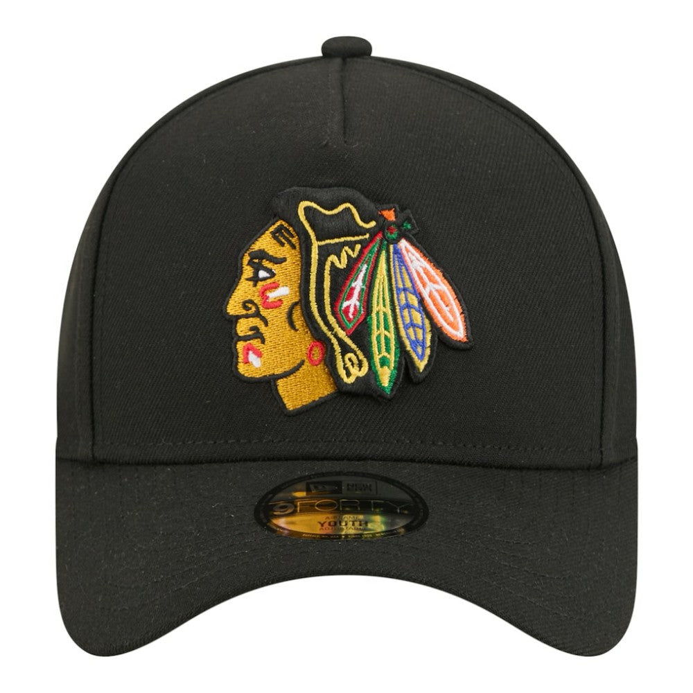 Chicago Blackhawks New Era Youth 9FORTY A-Frame Adjustable Hat