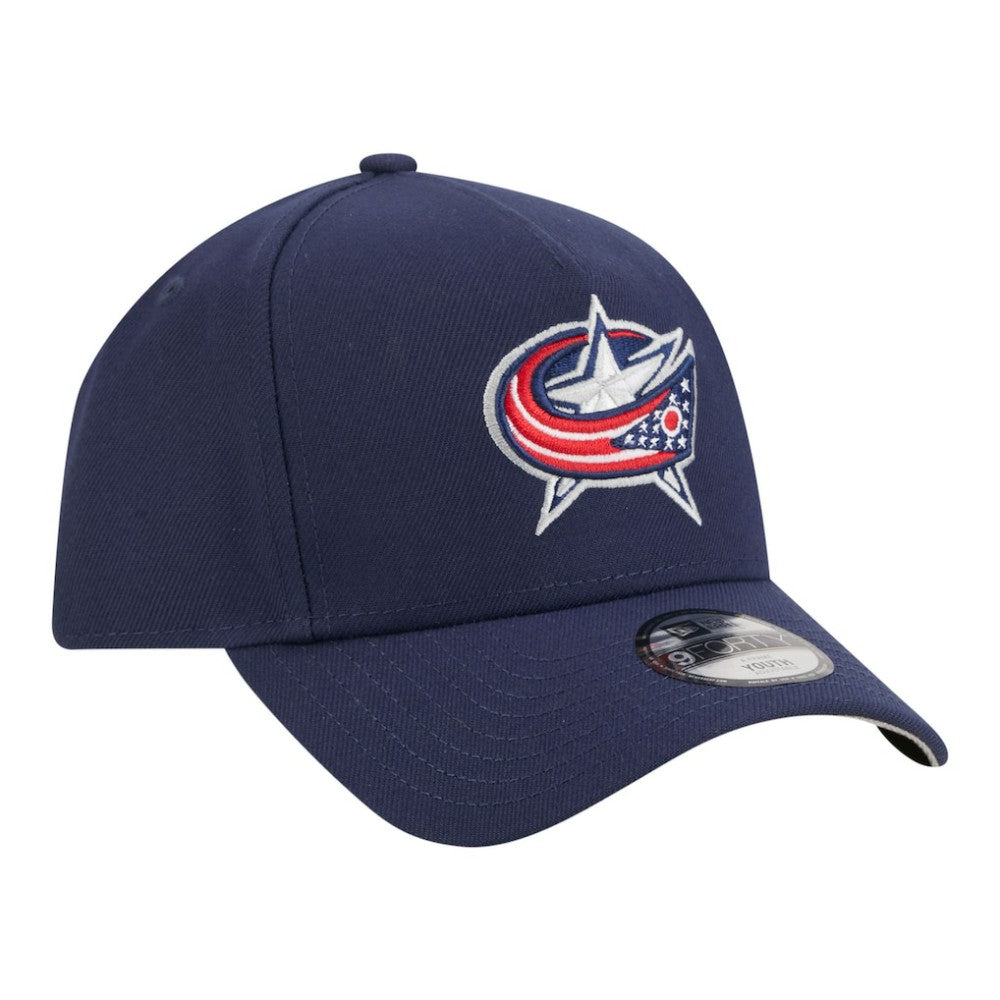 Columbus Blue Jackets New Era Youth 9FORTY A-Frame Adjustable Hat