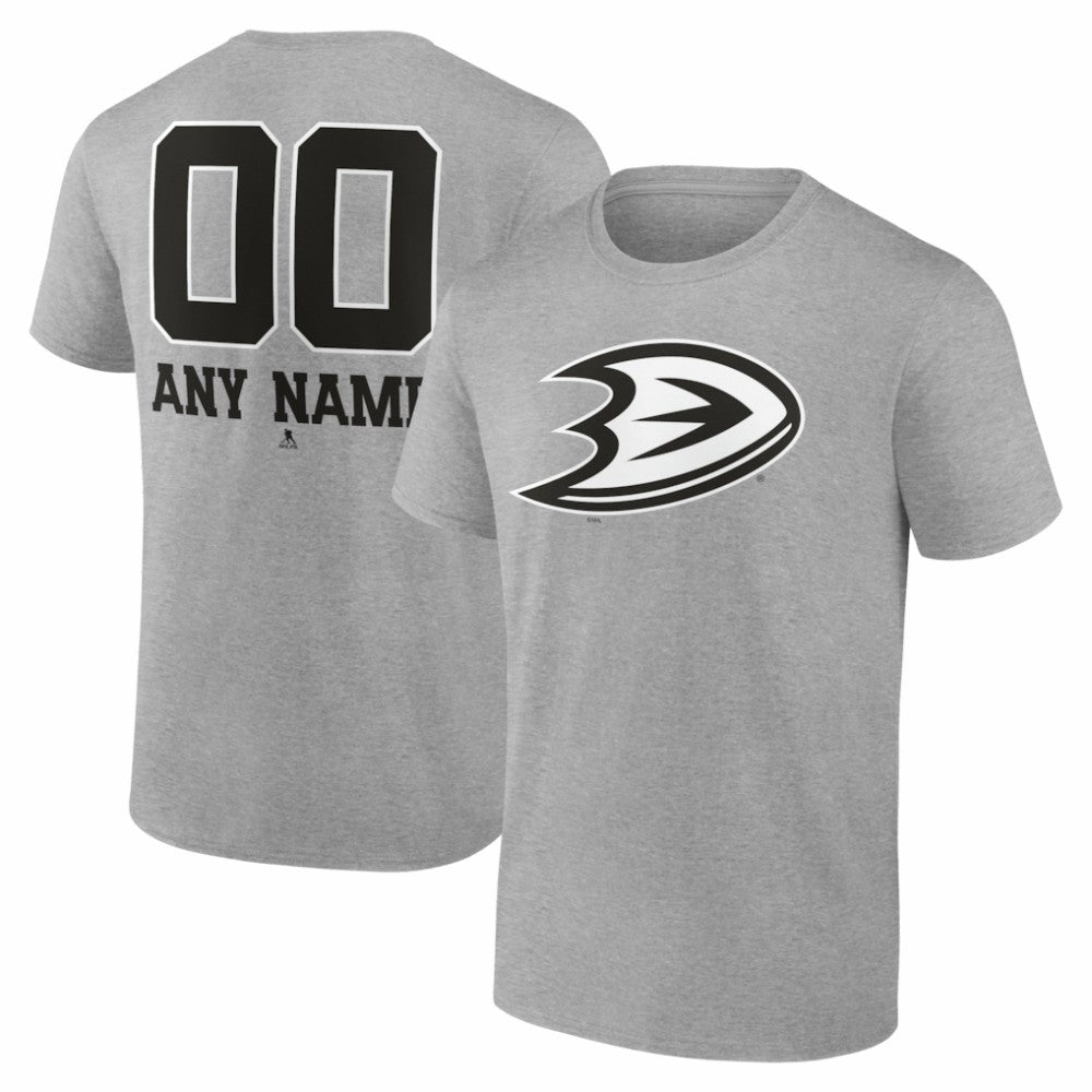 Anaheim Ducks Big & Tall Personalized Name & Number Monochrome T-Shirt