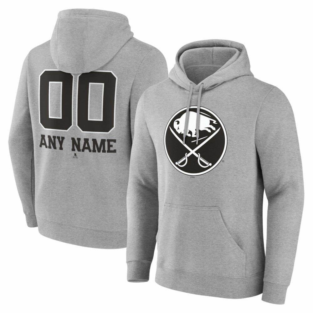 Buffalo Sabres Big & Tall Personalized Name & Number Monochrome Pullover Hoodie