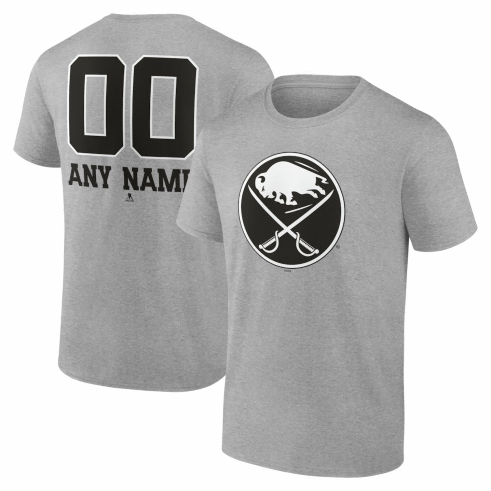 Buffalo Sabres Big & Tall Personalized Name & Number Monochrome T-Shirt