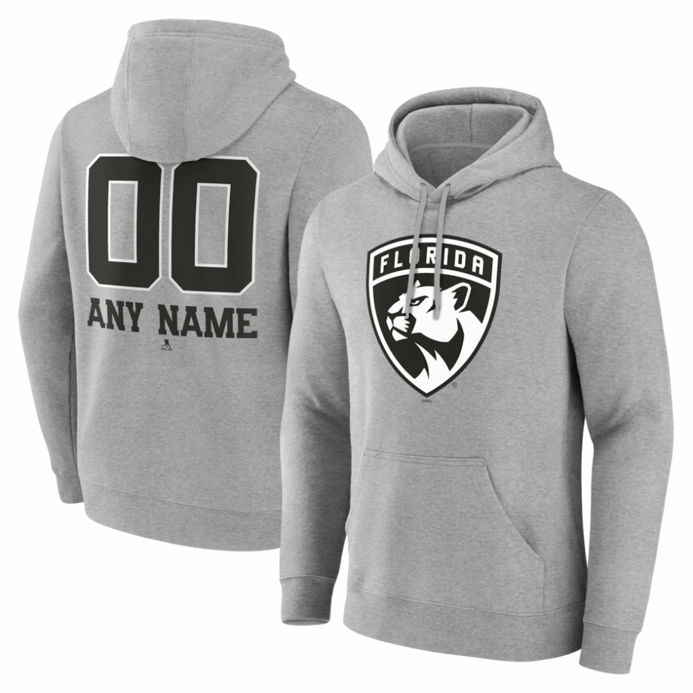 Florida Panthers Big & Tall Personalized Name & Number Monochrome Pullover Hoodie