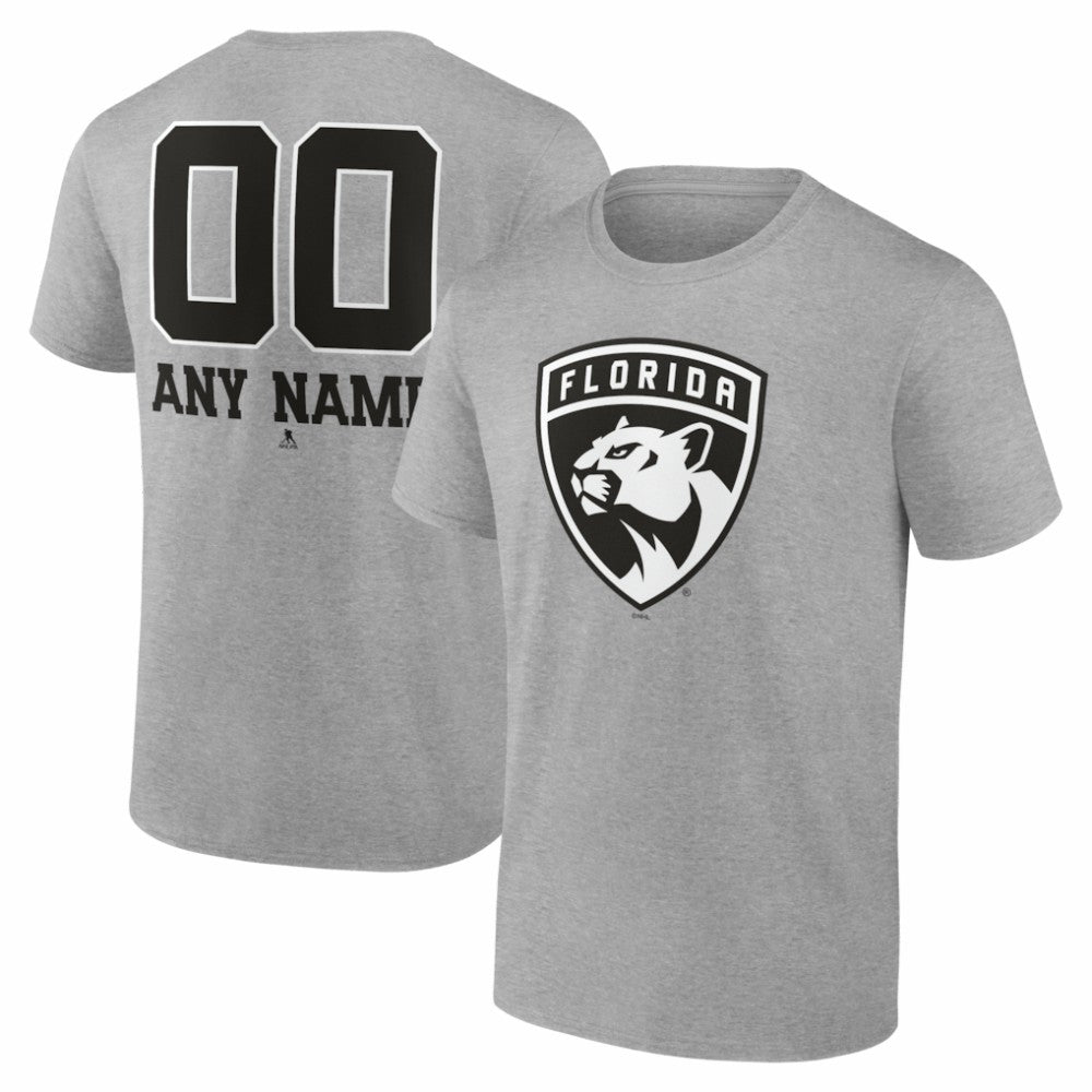 Florida Panthers Big & Tall Personalized Name & Number Monochrome T-Shirt