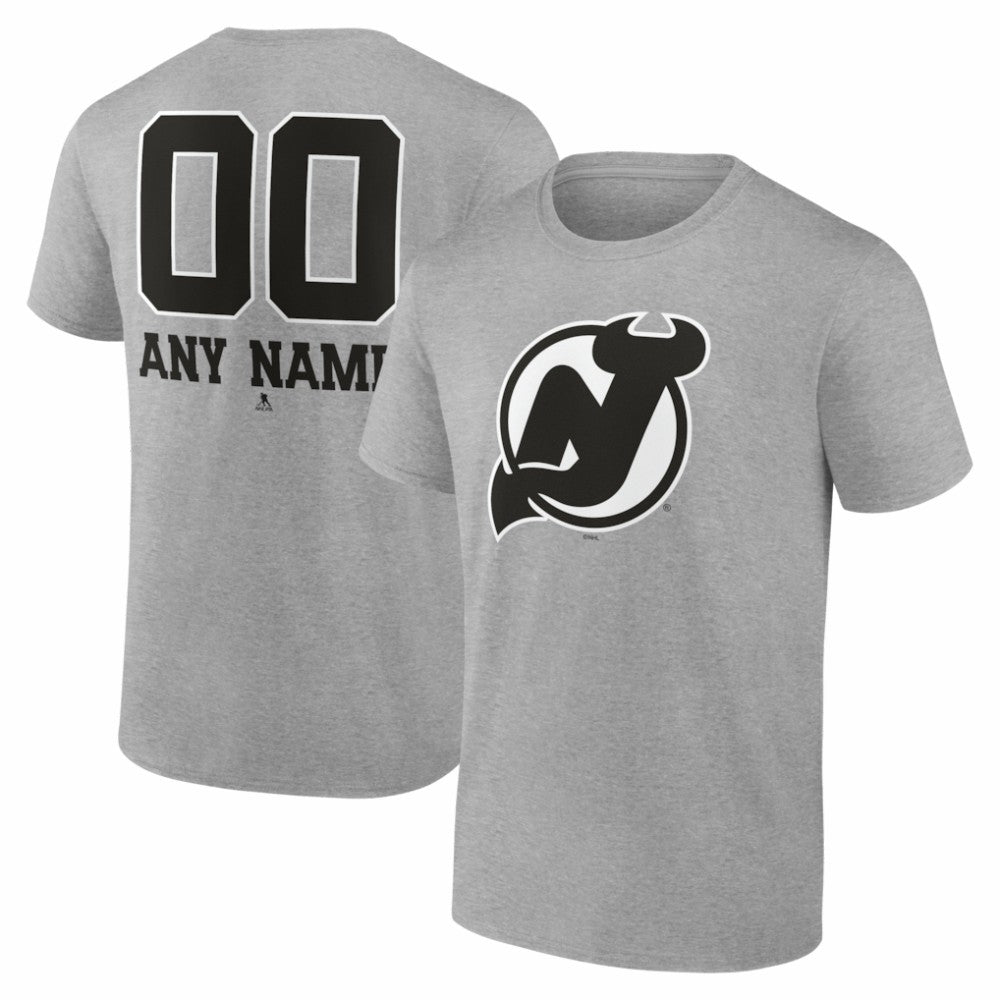 New Jersey Devils Big & Tall Personalized Name & Number Monochrome T-Shirt