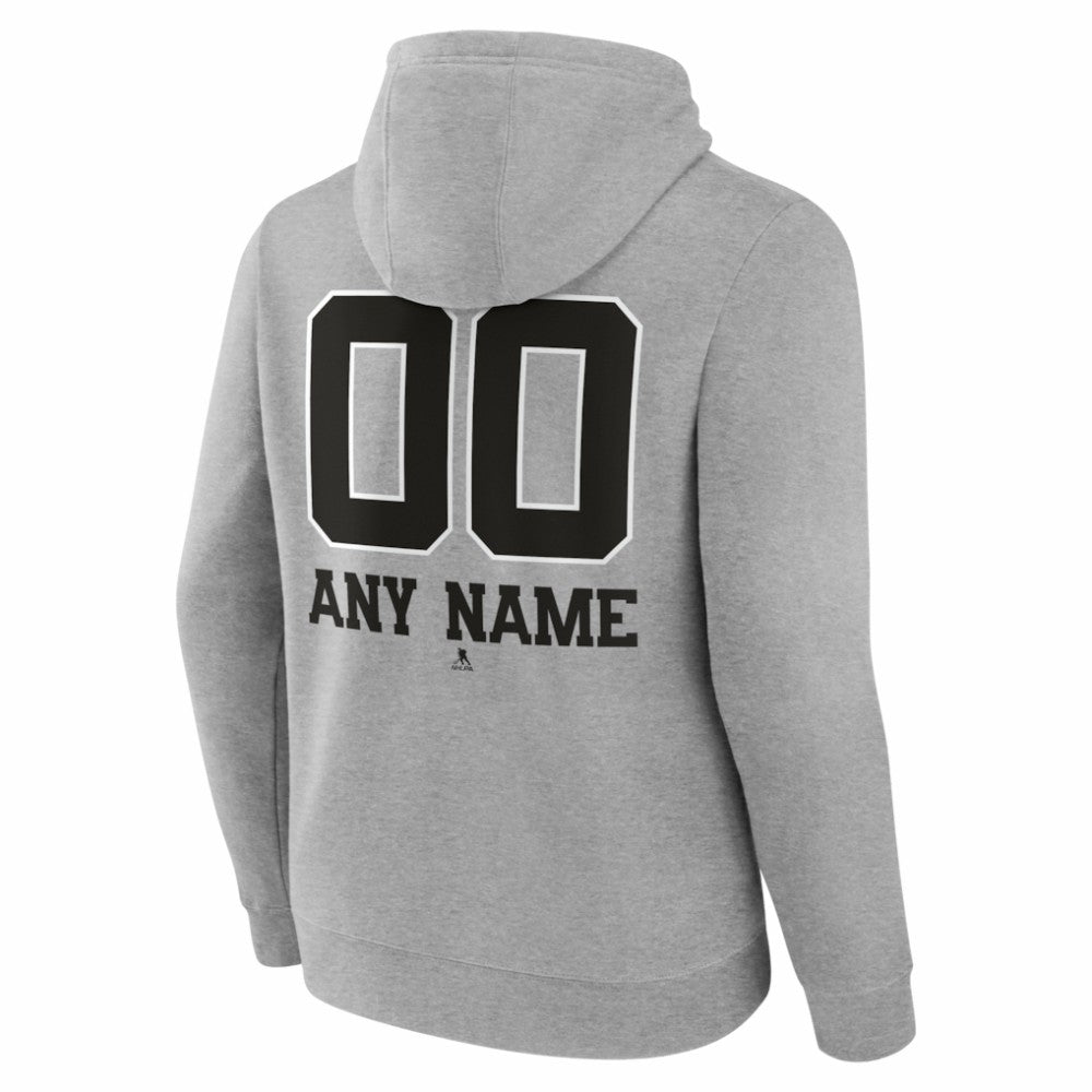 Seattle Kraken Big & Tall Personalized Name & Number Monochrome Pullover Hoodie