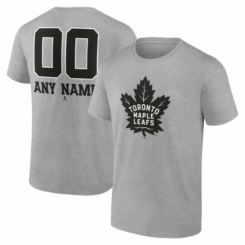 Toronto Maple Leafs Big & Tall Personalized Name & Number Monochrome T-Shirt