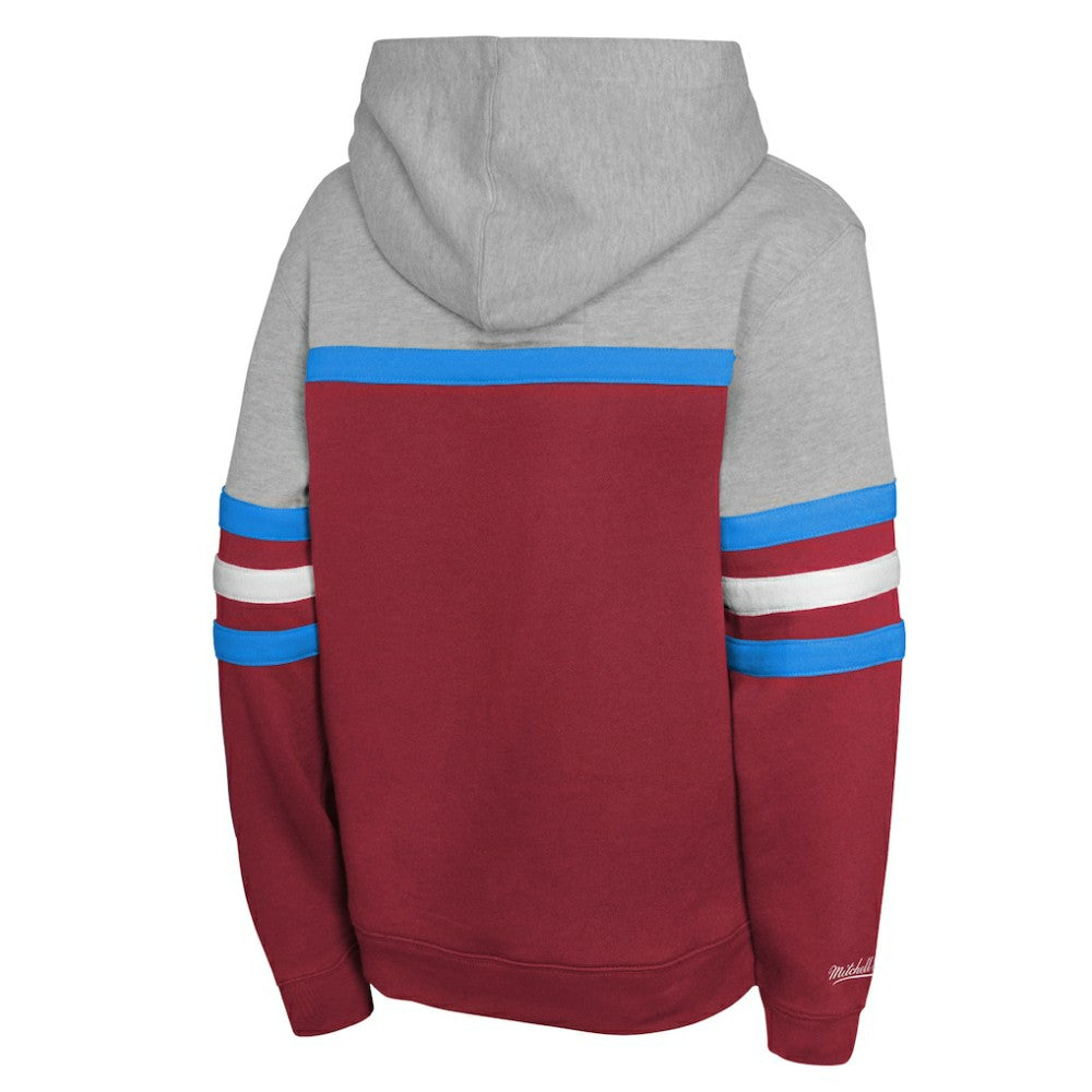 Philadelphia Phillies Youth Cooperstown Head Coach Pullover Hoodie - Red/Grey | Mitchell & Ness
