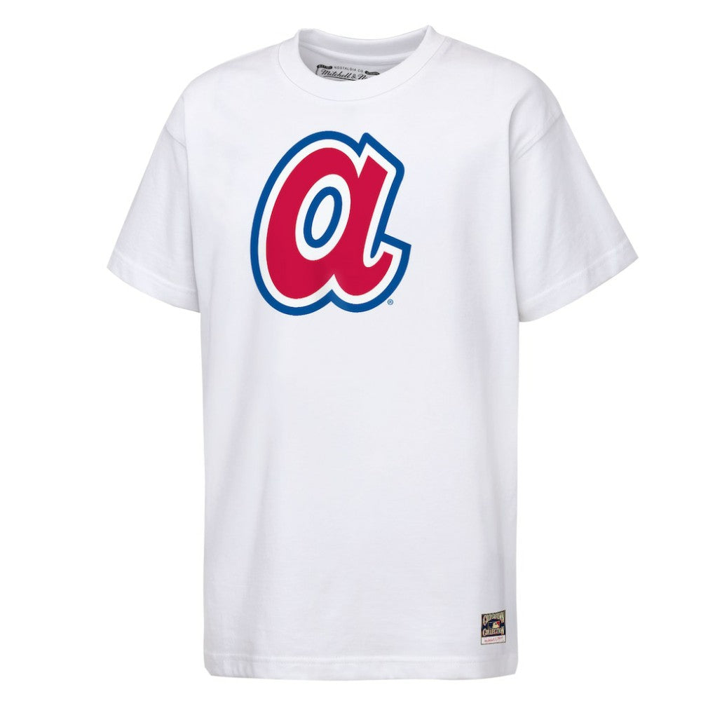 Atlanta Braves Cooperstown Concession T-Shirt - White | Mitchell & Ness