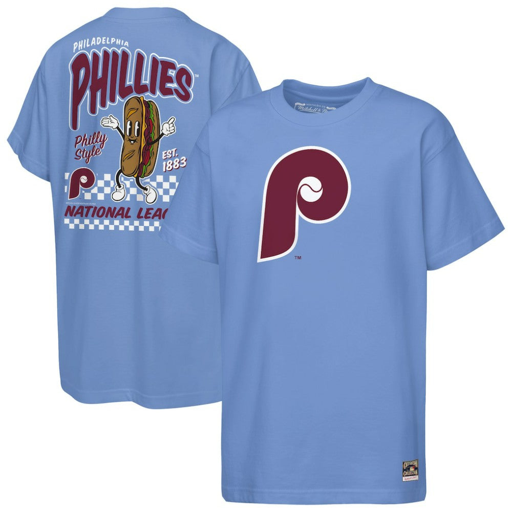 Philadelphia Phillies Cooperstown Concession T-Shirt - Light Blue | Mitchell & Ness