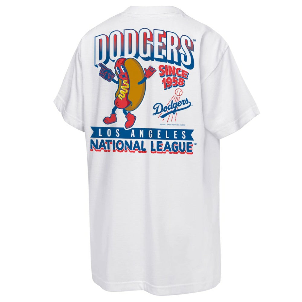 Los Angeles Dodgers Cooperstown Concession T-Shirt - White | Mitchell & Ness