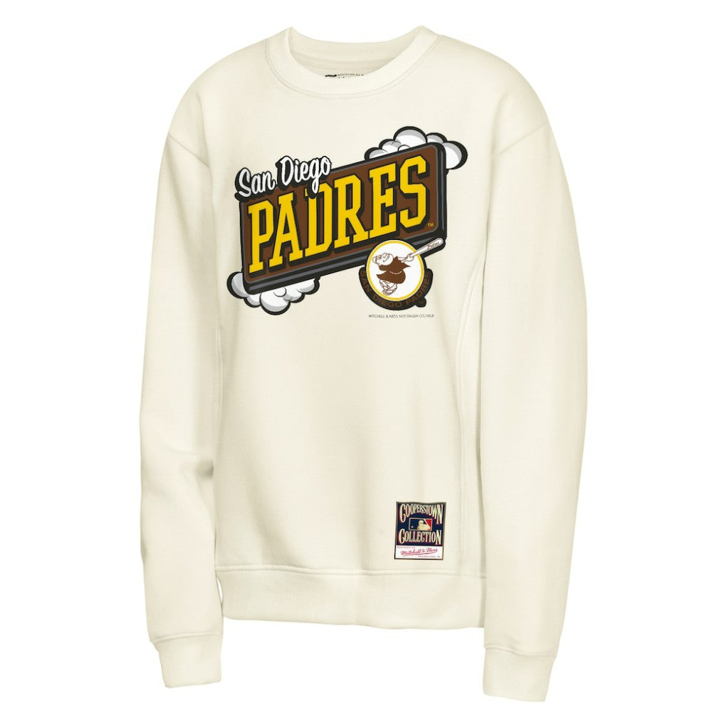 San Diego Padres Youth Retro Billboard Sweatshirt - Natural | Mitchell & Ness