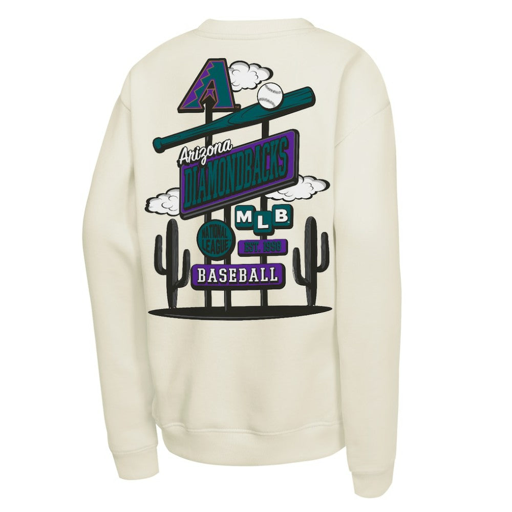 Arizona Diamondbacks Youth Retro Billboard Sweatshirt - Natural | Mitchell & Ness