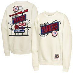New York Yankees Youth Retro Billboard Sweatshirt - Natural | Mitchell & Ness