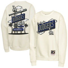 Los Angeles Dodgers Youth Retro Billboard Sweatshirt - Natural | Mitchell & Ness