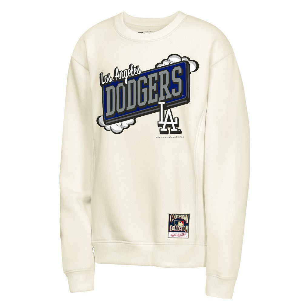 Los Angeles Dodgers Youth Retro Billboard Sweatshirt - Natural | Mitchell & Ness