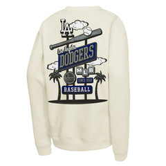 Los Angeles Dodgers Youth Retro Billboard Sweatshirt - Natural | Mitchell & Ness
