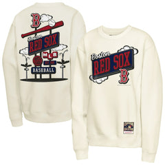 Boston Red Sox Youth Retro Billboard Sweatshirt - Natural | Mitchell & Ness