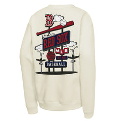 Boston Red Sox Youth Retro Billboard Sweatshirt - Natural | Mitchell & Ness