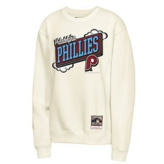 Philadelphia Phillies Youth Retro Billboard Sweatshirt - Natural | Mitchell & Ness