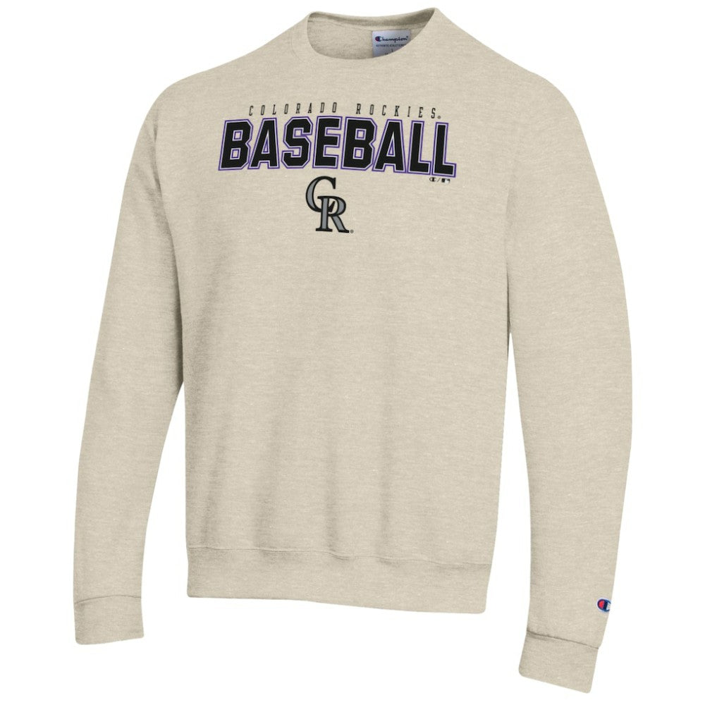 Colorado Rockies Champion Eco Powerblend Sweatshirt - Oatmeal