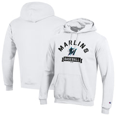 Miami Marlins Champion Eco Powerblend Hoodie - White