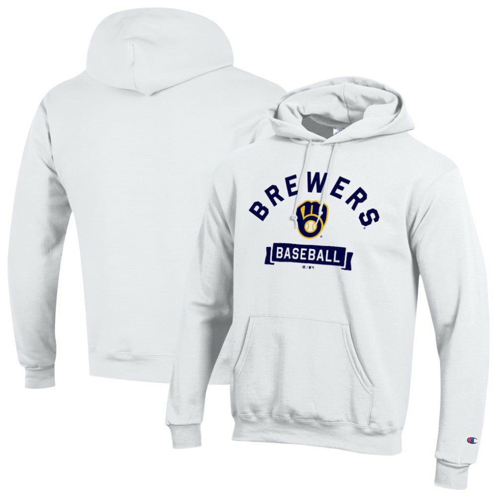 Milwaukee Brewers Champion Eco Powerblend Hoodie - White