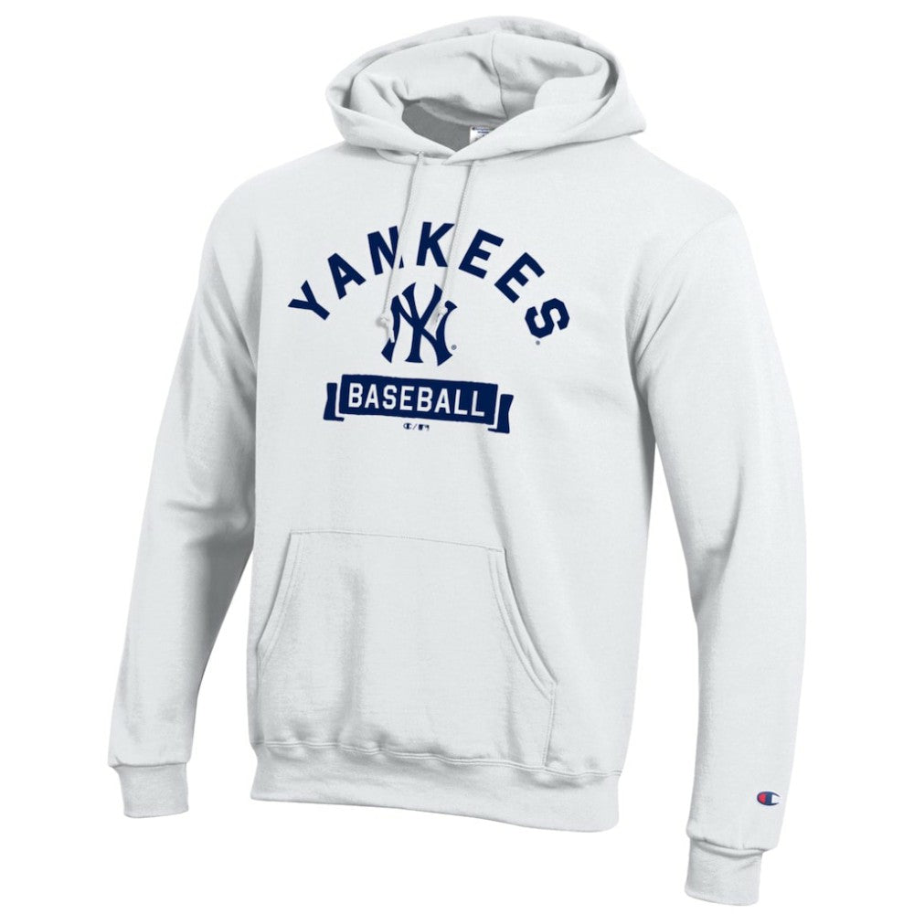 New York Yankees Champion Eco Powerblend Hoodie - White