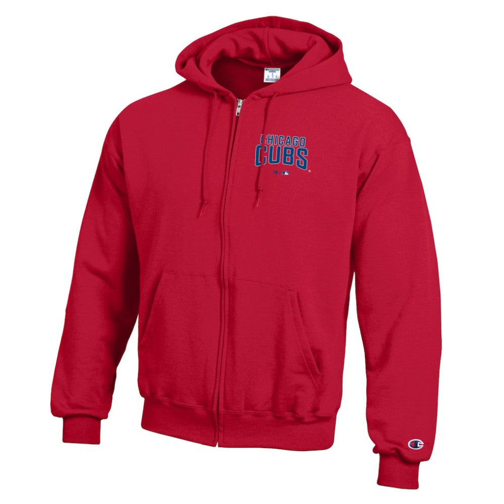 Chicago Cubs Champion Eco Powerblend Full-Zip Hoodie - Red