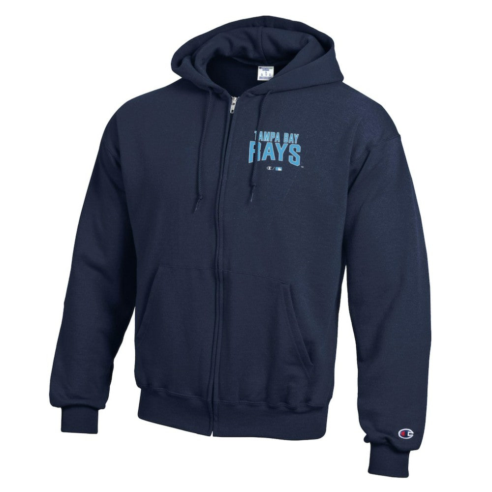 Tampa Bay Rays Champion Eco Powerblend Full-Zip Hoodie - Navy