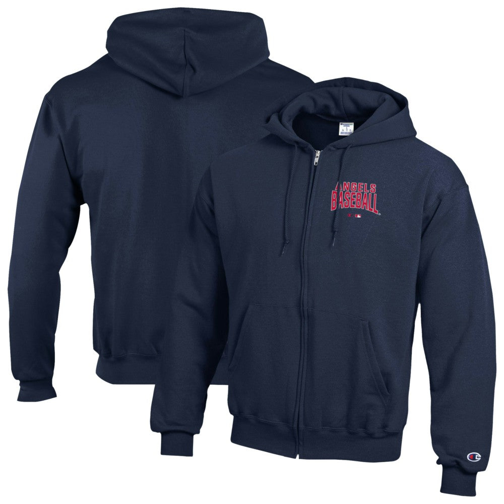 Los Angeles Angels Champion Eco Powerblend Full-Zip Hoodie - Navy
