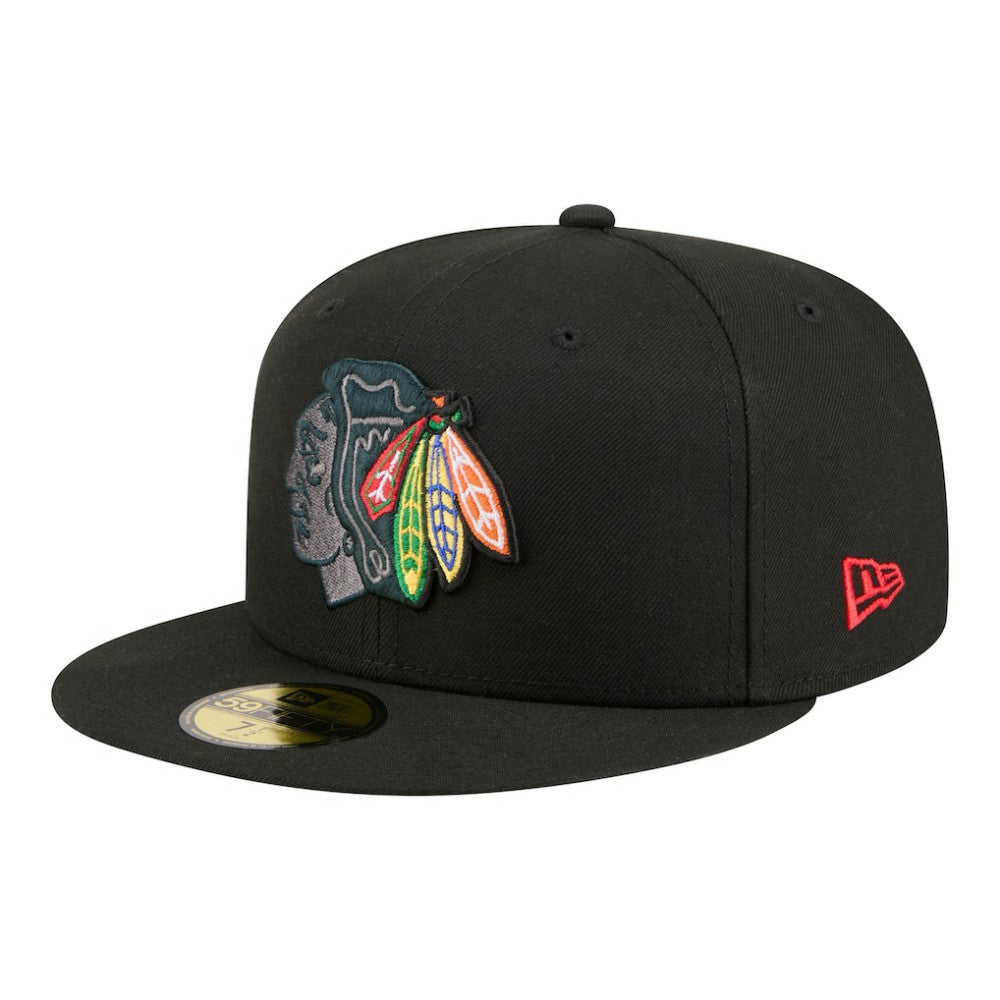 Chicago Blackhawks New Era Color Pop 59FIFTY Fitted Hat