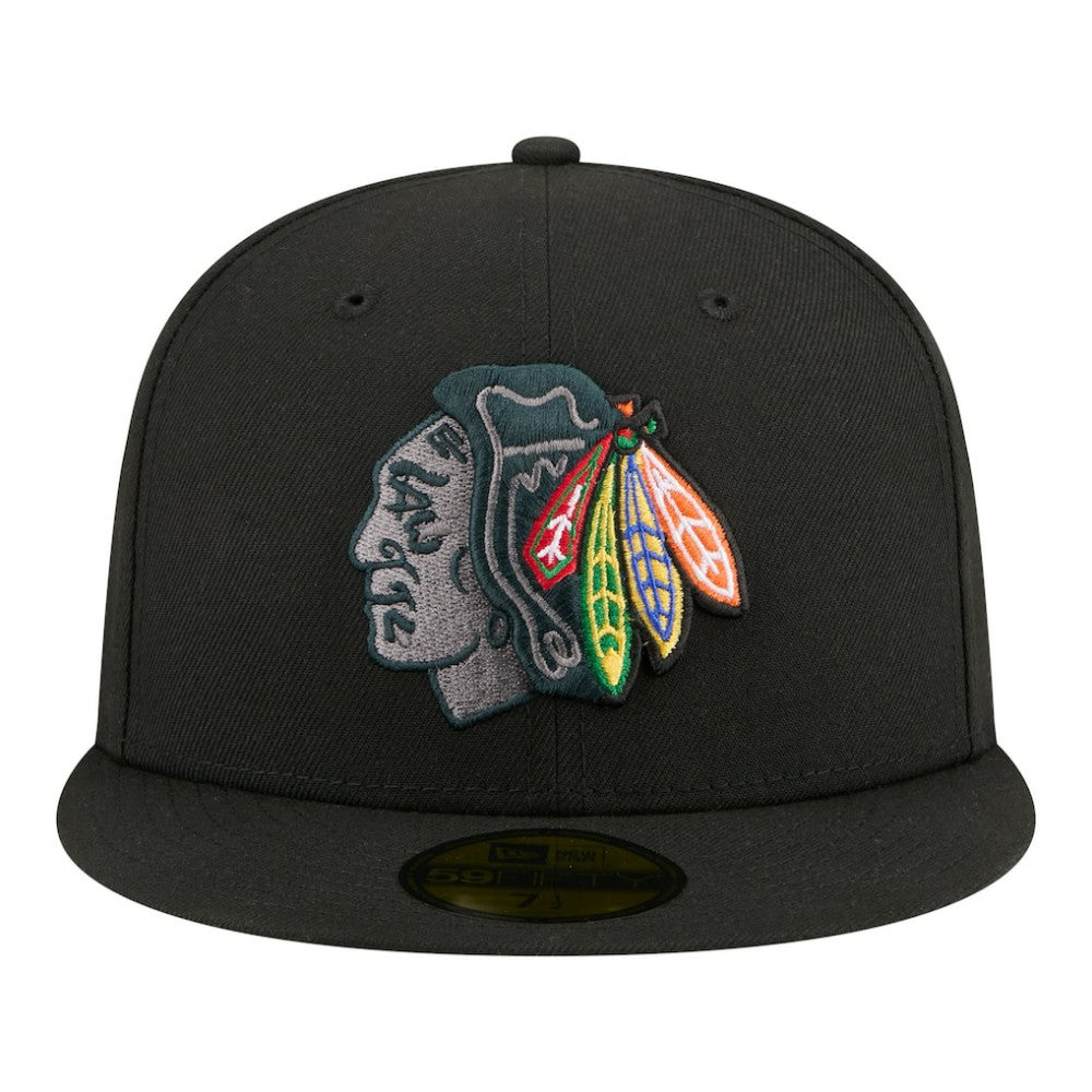 Chicago Blackhawks New Era Color Pop 59FIFTY Fitted Hat