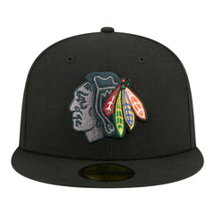 Chicago Blackhawks New Era Color Pop 59FIFTY Fitted Hat