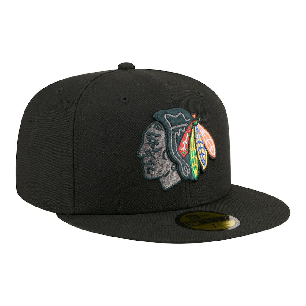 Chicago Blackhawks New Era Color Pop 59FIFTY Fitted Hat