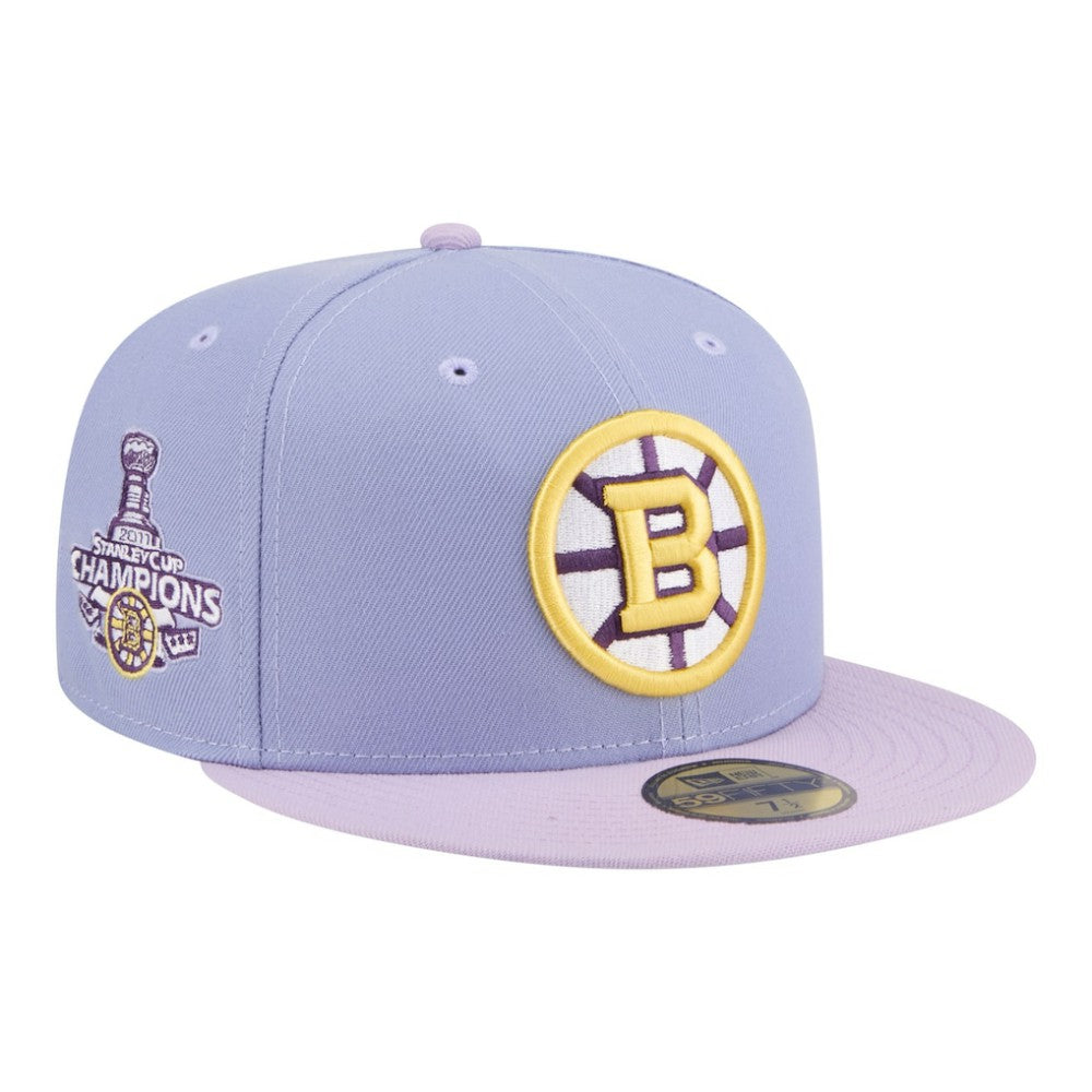 Boston Bruins New Era Lavender Bloom 59FIFTY Fitted Hat