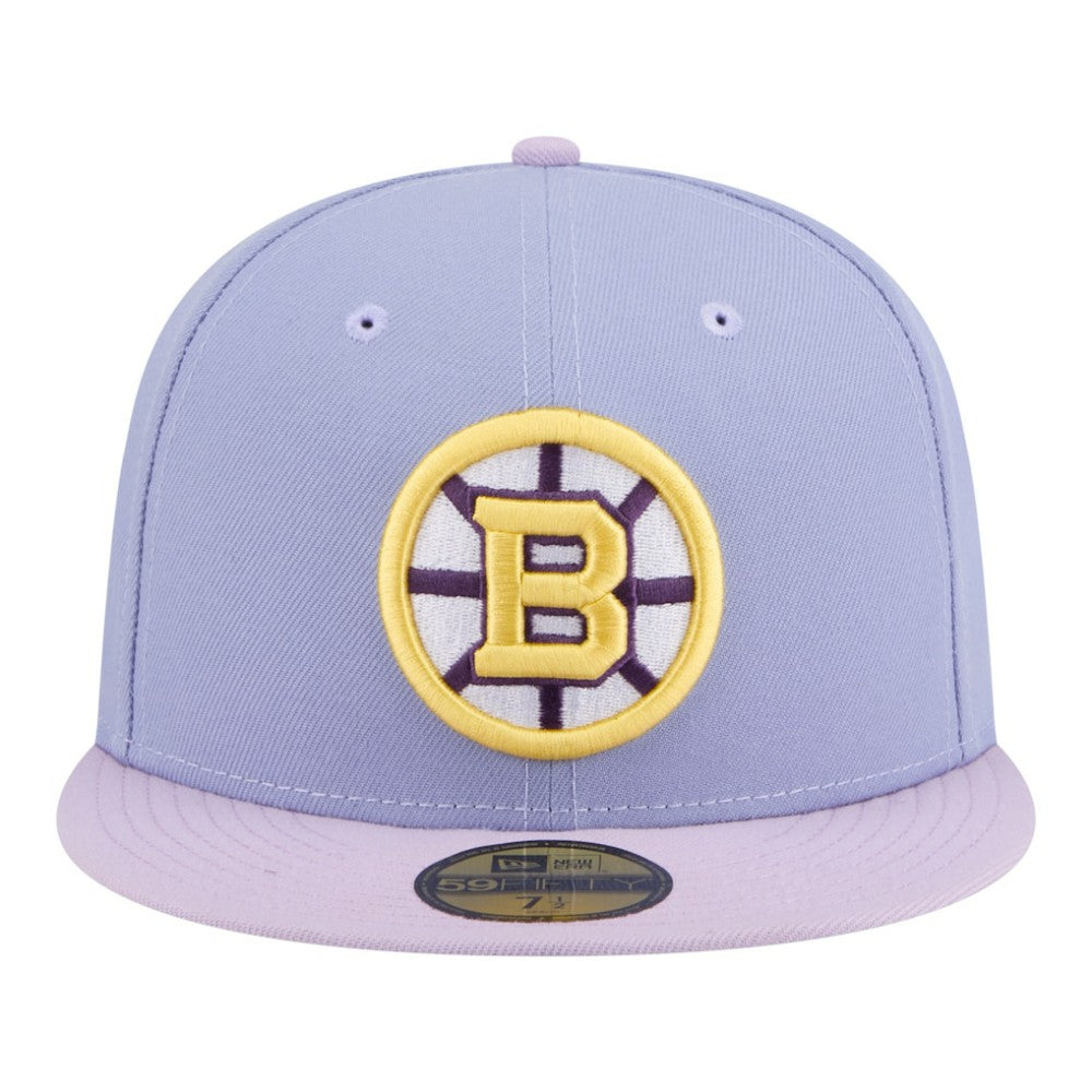 Boston Bruins New Era Lavender Bloom 59FIFTY Fitted Hat