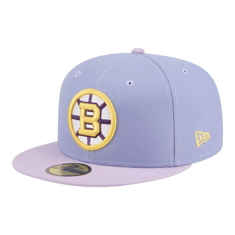 Boston Bruins New Era Lavender Bloom 59FIFTY Fitted Hat