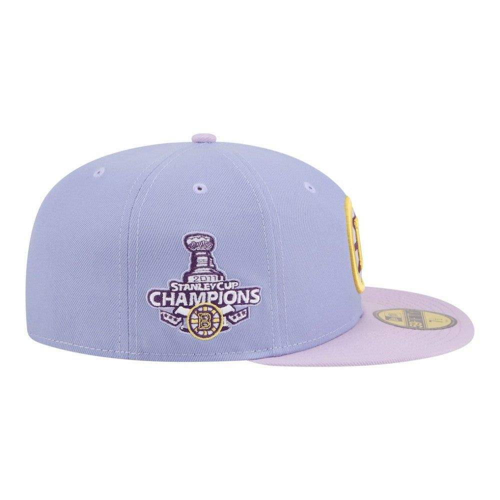 Boston Bruins New Era Lavender Bloom 59FIFTY Fitted Hat
