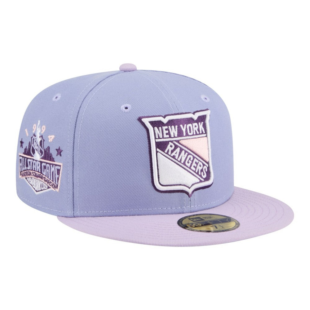 New York Rangers New Era Lavender Bloom 59FIFTY Fitted Hat