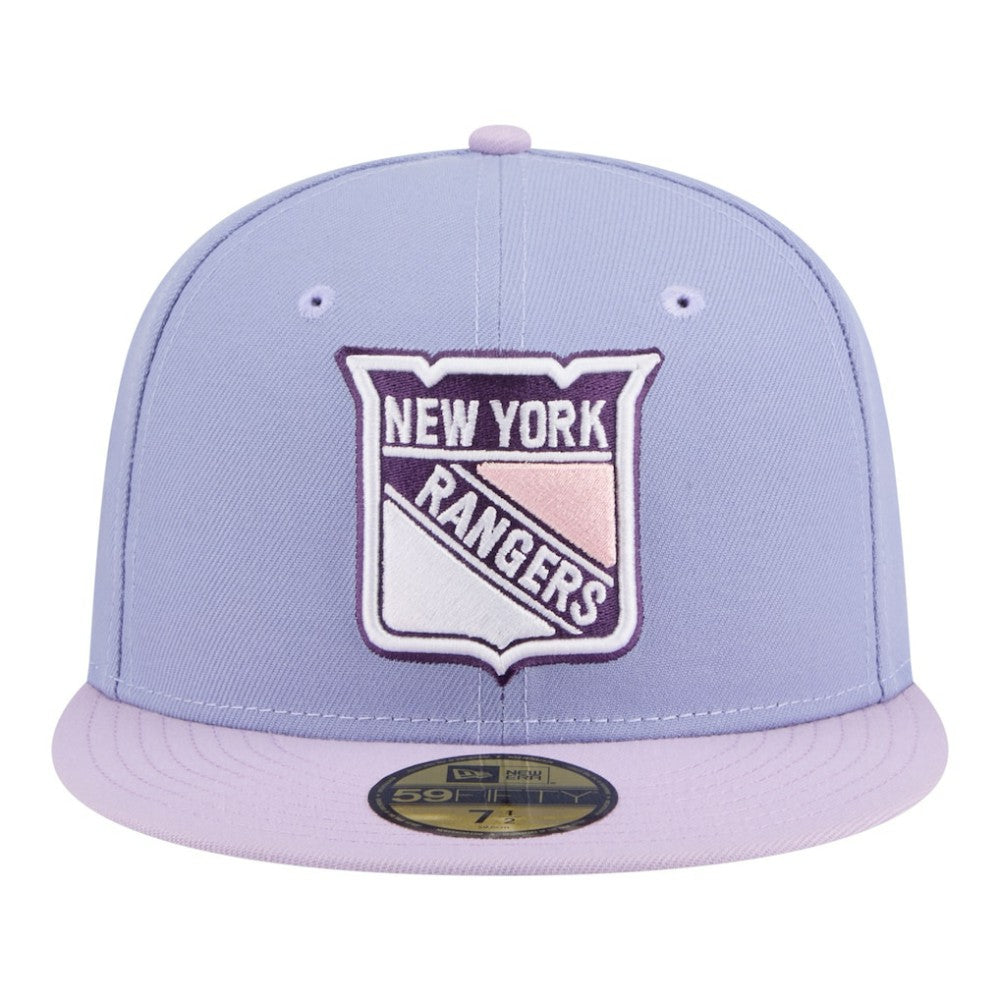 New York Rangers New Era Lavender Bloom 59FIFTY Fitted Hat