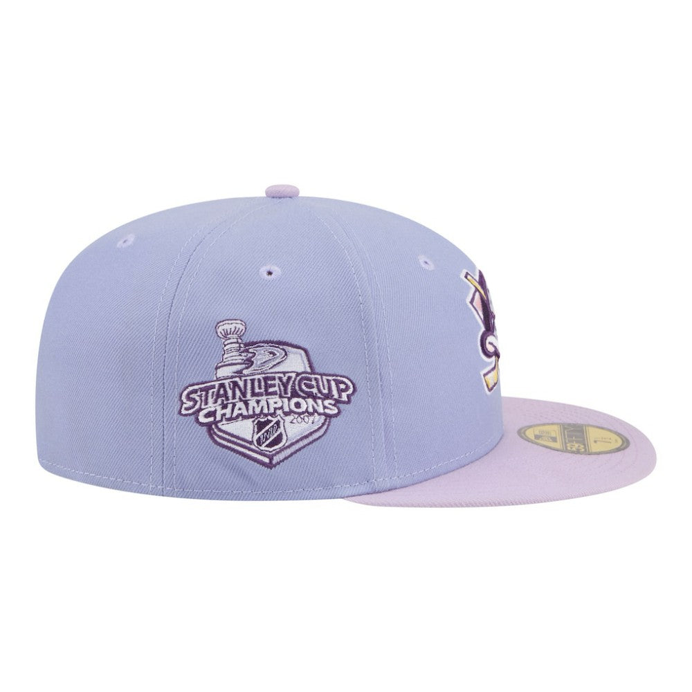Anaheim Ducks New Era Lavender Bloom 59FIFTY Fitted Hat